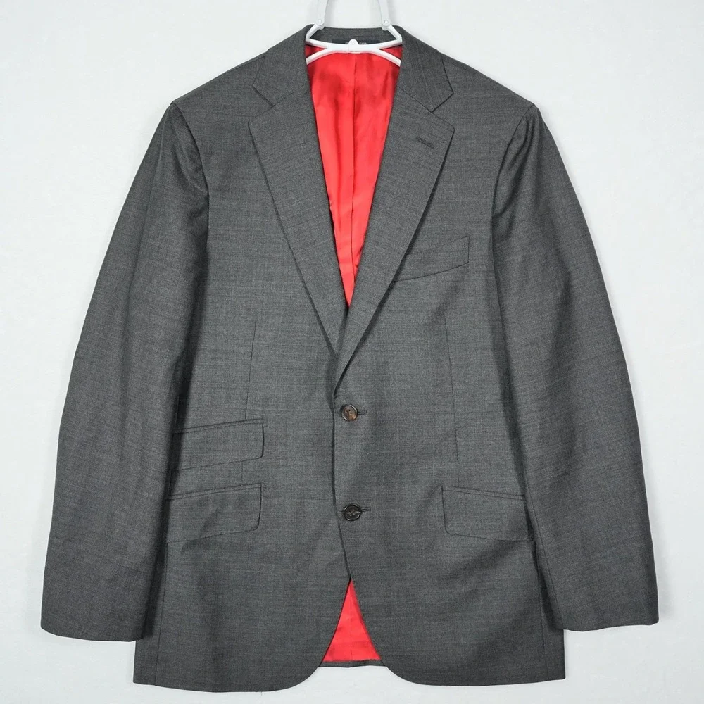 Suitsupply Sienna INT Grey Wool Blazer Vitale Barberis Canonico Jacket 36S